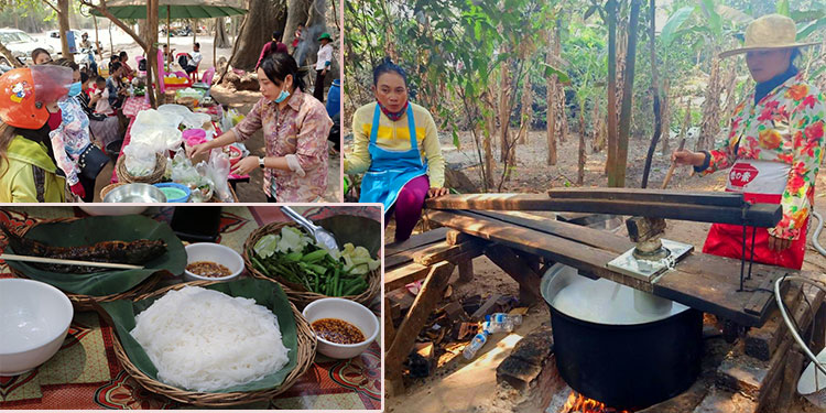 នំប៉ែនចុកទឹកប្រហុក ក្នុងក្រុងសៀមរាប រកចំណូលបានយ៉ាងហោចណាស់១លានរៀលជារៀងរាល់ថ្ងៃ