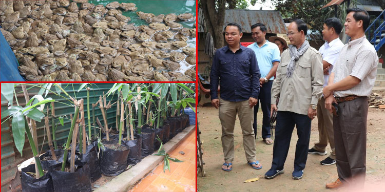 ក្រុមការងារឯកឧត្តម ជា ច័ន្ទបរិបូណ៌ ចុះពិនិត្យគម្រោងលើកកម្ពស់ជីវភាពគ្រួសារក្រីក្រ ក្នុងស្រុកក្រឡាញ់