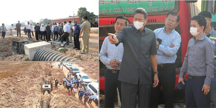 ឯកឧត្តម ស៊ុន ចាន់ថុល ដឹកនាំក្រុមការងារអន្តរក្រសួងចុះពិនិត្យវឌ្ឍនភាពគម្រោងសាងសង់ហេដ្ឋារចនាសម្ព័ន្ធផ្លូវ៣៨ខ្សែ ក្នុងក្រុងសៀមរាប