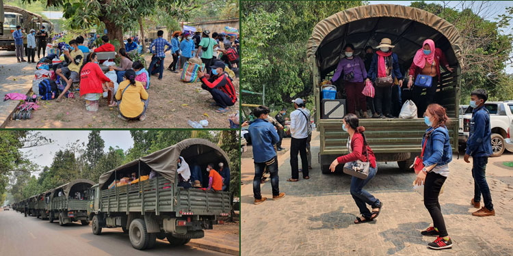 ប្រជាពលរដ្ឋខ្មែរបានធ្វើចត្តាឡីស័ក ជាង៧រយនាក់ នៅតាមបណ្តាខេត្តជាប់ព្រំដែនថៃ ត្រូវបានអាជ្ញាធរខេត្តសៀមរាបទទួលត្រឡប់មកវិញ