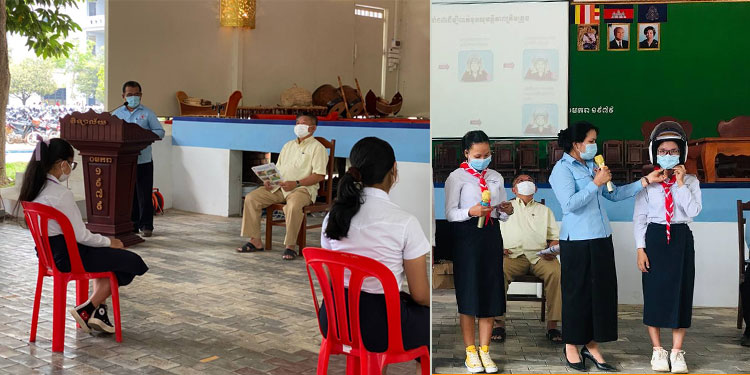 សាខាកាកបាទក្រហមកម្ពុជាខេត្តសៀមរាប ចុះផ្សព្វផ្សាយនូវវិធានការ៣ការពារ និង ៣កុំ ដល់សិស្សានុសិស្សនៅវិទ្យាល័យ១០ មករា ១៩៧៩