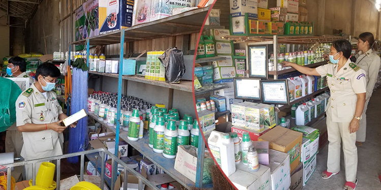 មន្រ្តីកសិកម្មអះអាងថា អាជីវករដែលដាក់លក់ផលិតផលថ្នាំ និងជីគីមីកសិកម្មខុសច្បាប់ នឹងទទួលរងនូវការផាកពិន័យ