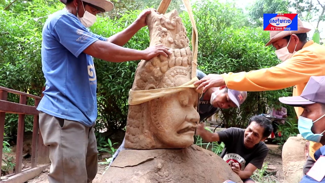 អ្នកជំនាញបុរាណវិទ្យា ប្រទះឃើញ ក្បាល ដងខ្លួនយក្ស និងព្រះសិរទេវតា ខណៈដែលធ្វើកំណាយជួសជុលខ្លោងទ្វារក្រុងអង្គរធំ