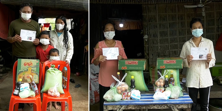 រដ្ឋបាលខេត្តសៀមរាបនិងសាខាកាកបាទក្រហមកម្ពុជាខេត្ត បានផ្តល់ស្បៀងដល់គ្រួសារក្រ១,ក្រ២ ស្ថិតក្នុងតំបន់ក្រហម ក្នុងក្រុងសៀមរាប បានចំនួន ១ពាន់គ្រួសារ