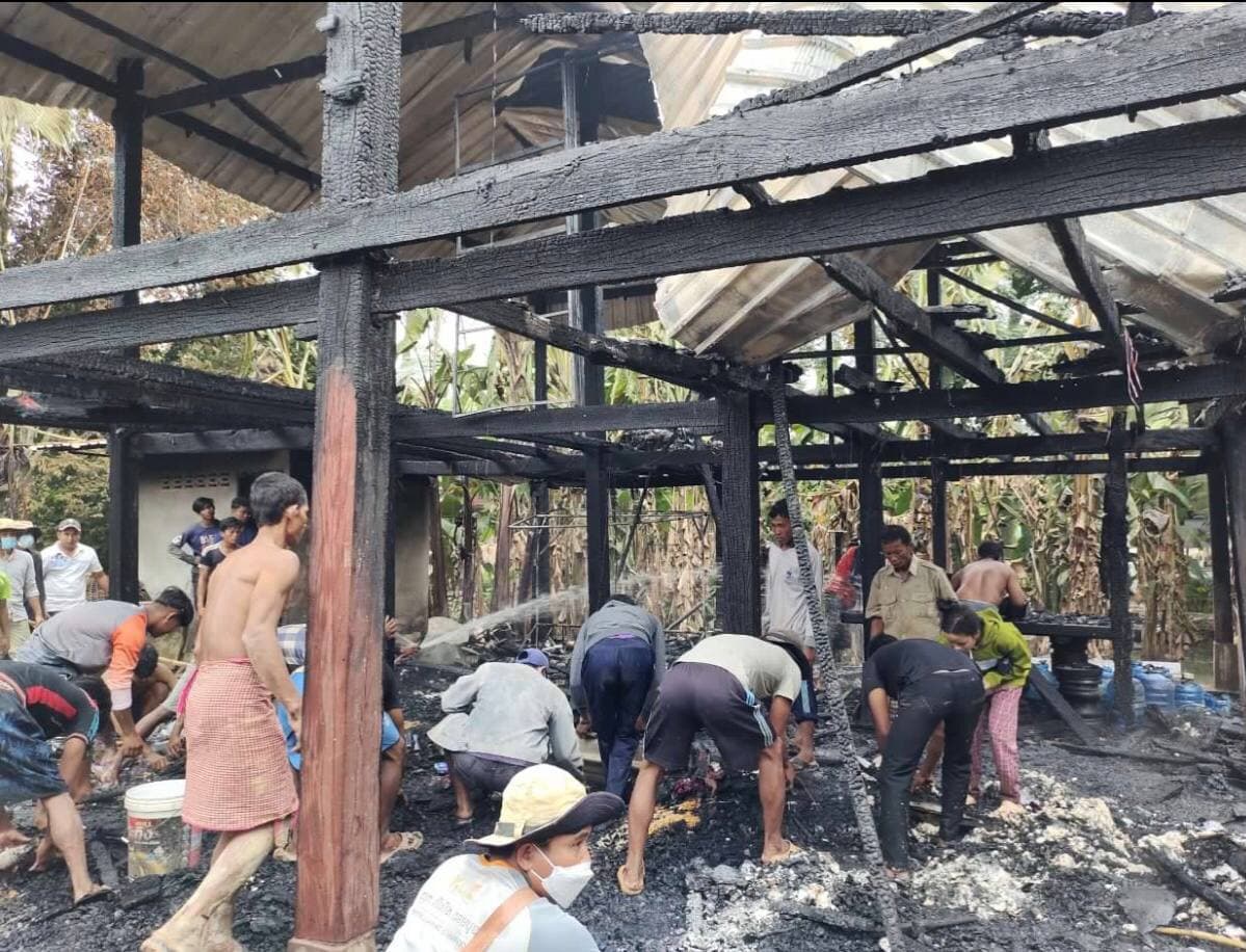 លំនៅដ្ឋានមួយខ្នង និងទ្រព្យសម្បត្តិជាច្រើនទៀតត្រូវបានអគ្គីភ័យឆេះអស់គ្មានសល់ នៅក្នុងស្រុកក្រឡាញ់