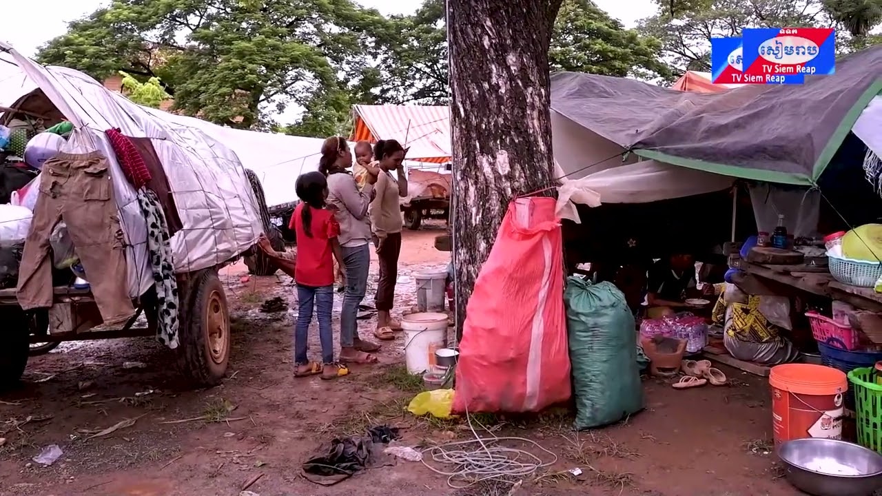 ប្រជាជនភៀសសឹកចេញពីតំបន់សមរភូមិជាង ៥ម៉ឺននាក់ ត្រូវបានជម្លៀសមកកាន់ទីតាំងសុវត្ថិភាពក្នុងភូមិសាស្ត្រខេត្តសៀមរាប